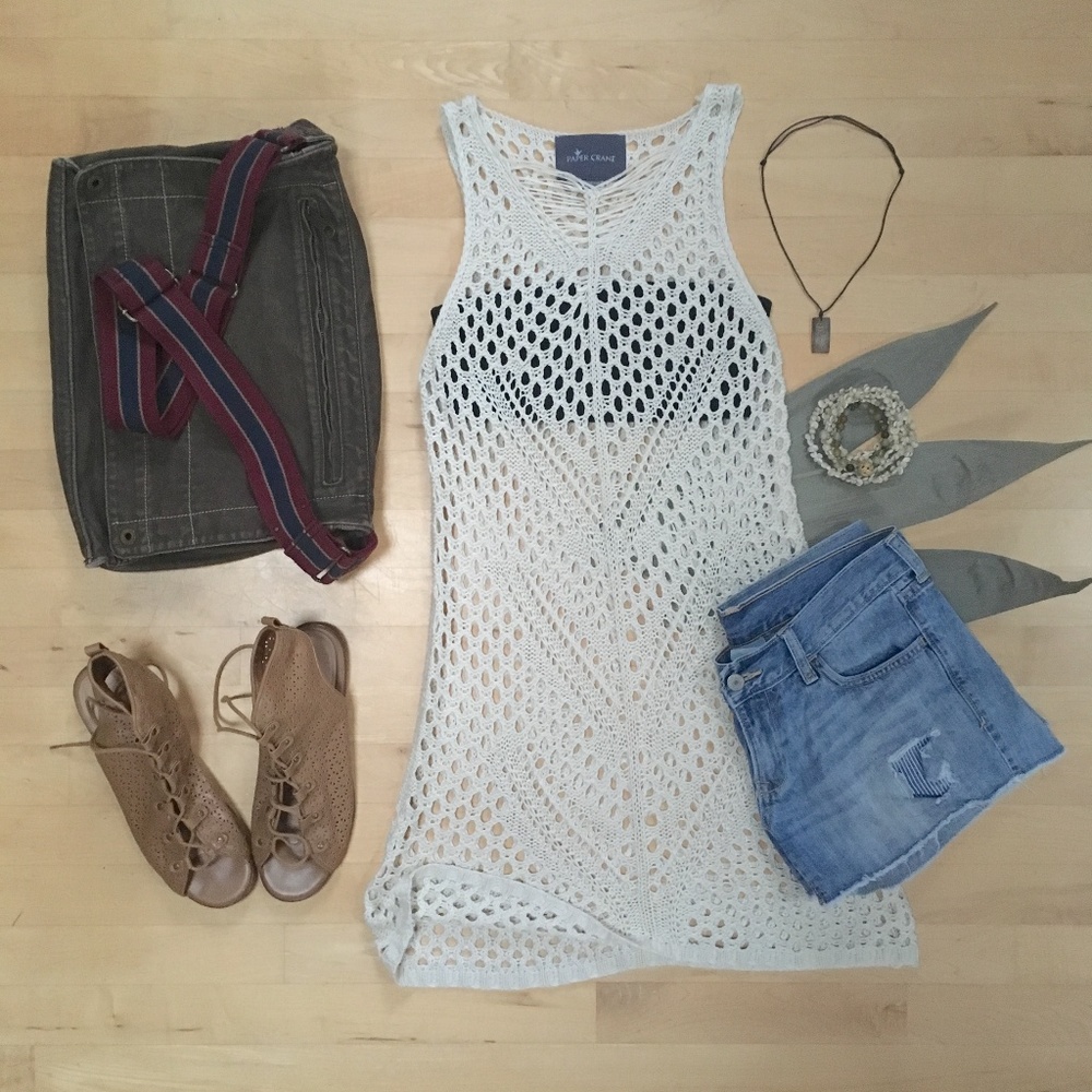 Paper Crane • Anthropologie | Crochet Tunic